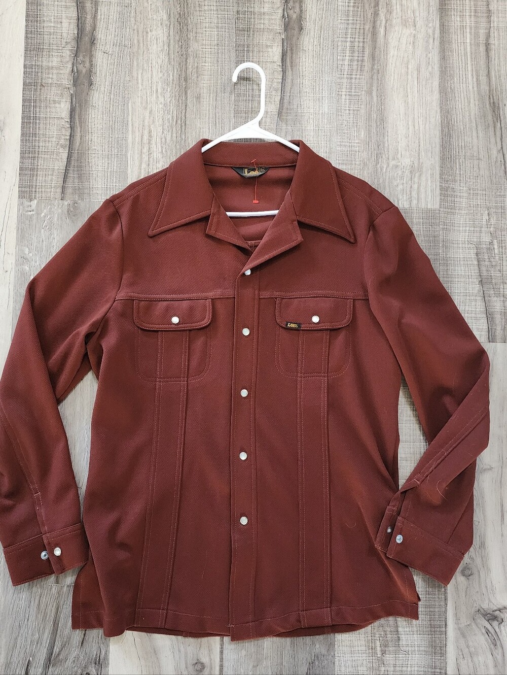 Lee Men's Brick Red Lightweight Shirt Jacket